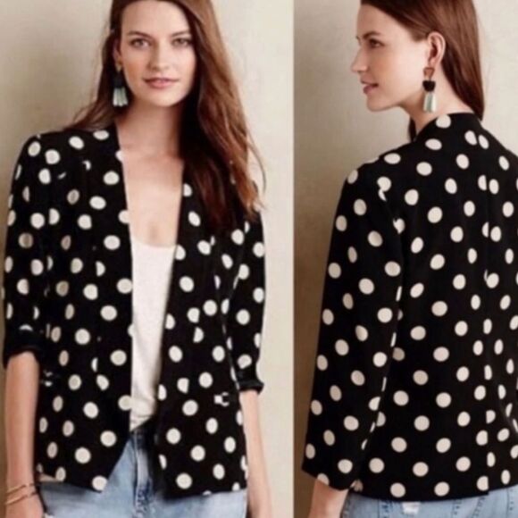 Corey Lynn Calter Anthropologie Polkadot Blazer Jacket - Picture 1 of 11